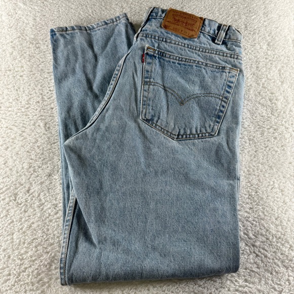 Levi's Other - Vintage Levis 550 Jeans Mens 38x32 Blue Relaxed Tapered 90s Light Wash Made USA